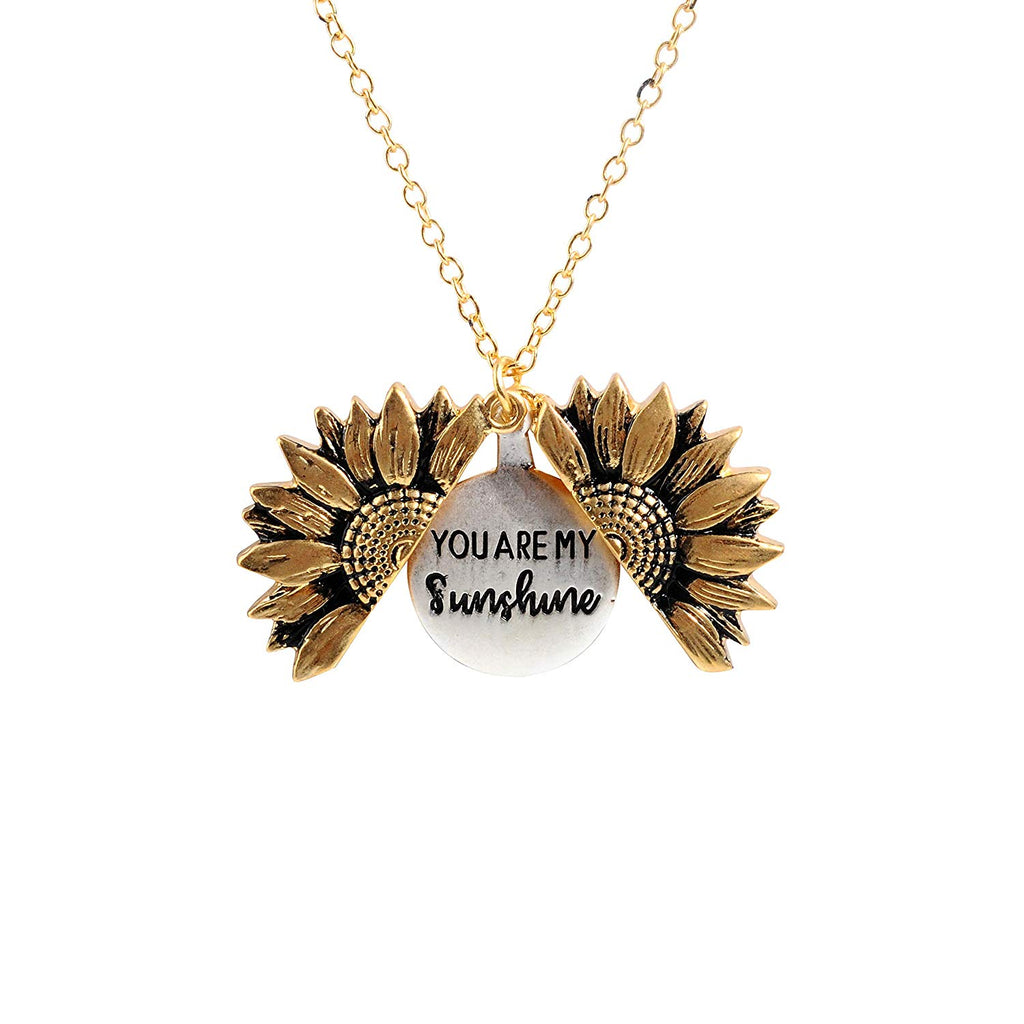 "You Are My Sunshine" Sunflower Necklace