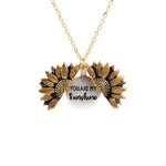 "You Are My Sunshine" Sunflower Necklace