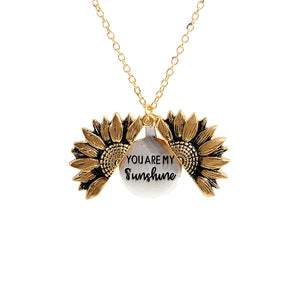 "You Are My Sunshine" Sunflower Necklace