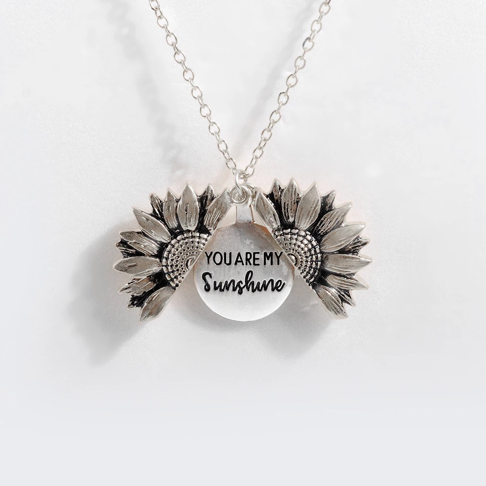 "You Are My Sunshine" Sunflower Necklace