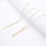 Simple long Stick Pendant Necklaces metal long Chain strip choker collana Kolye Bijoux Collares Mujer gargantilha Collier Femme